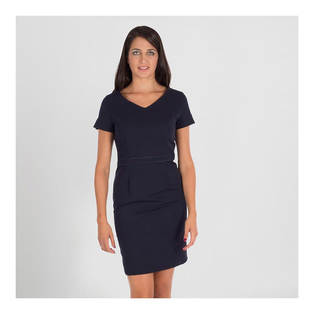 Vestido de mujer con manga corta trivial Garys 555800 Marino