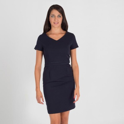 Vestido de mujer con manga corta trivial Garys 555800 Marino