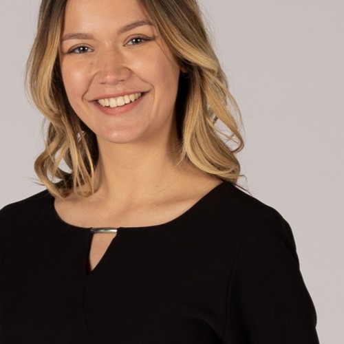 Vestido laboral drapeado trivial Garys 550003 negro