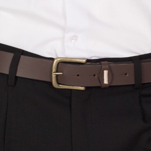Cinturón de trabajo de piel para hombre Garys 330100 Marrón