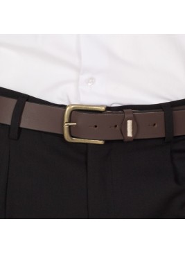 Cinturón de trabajo de piel para hombre Garys 330100 Marrón