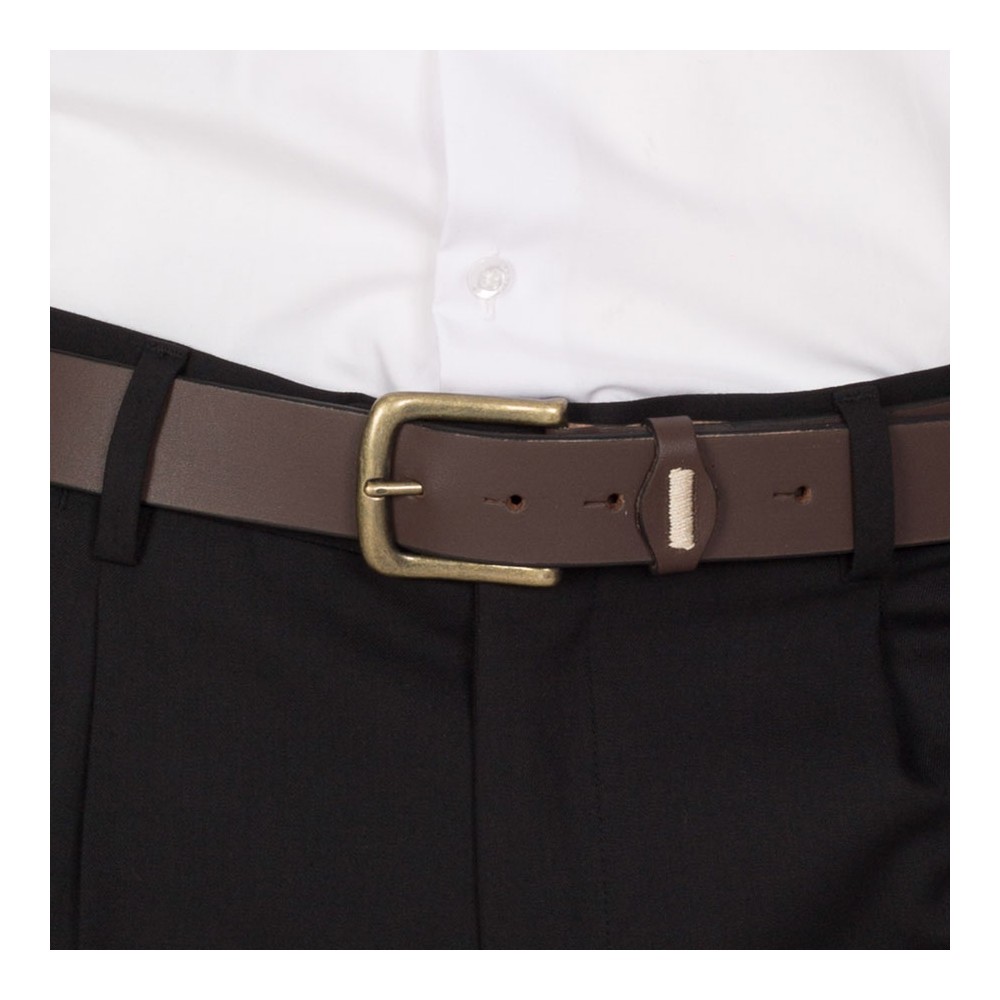 Cinturón de trabajo de piel para hombre Garys 330100 Marrón