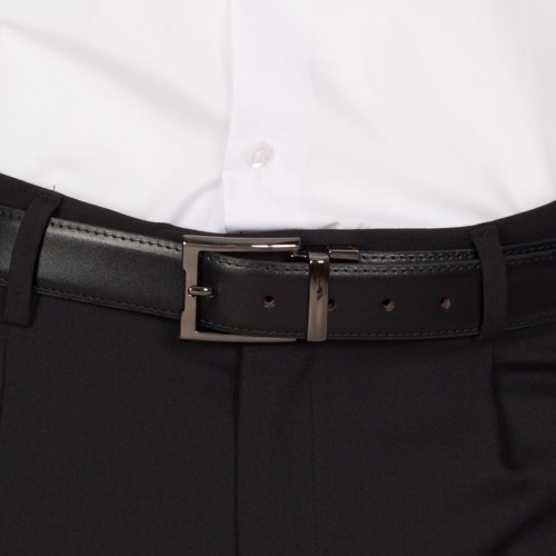 Cinturón de trabajo de piel reversible Garys 330300 negro y marrón