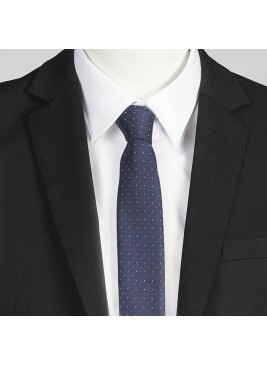 Corbata laboral estrecha estampada sin nudo Garys 327300 Marino