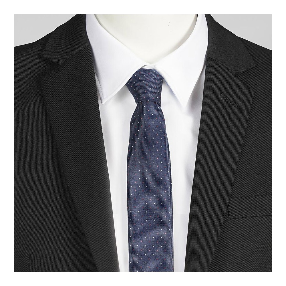 Corbata laboral estrecha estampada sin nudo Garys 327300 Marino