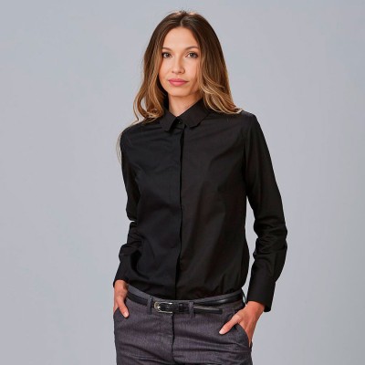 Camisa de trabajo para mujer elysian popelín Garys 240019 negro