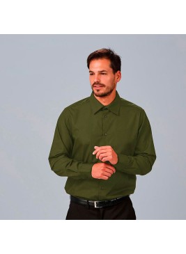 Camisa de trabajo para hombre slim fit Garys 260033 verde caqui