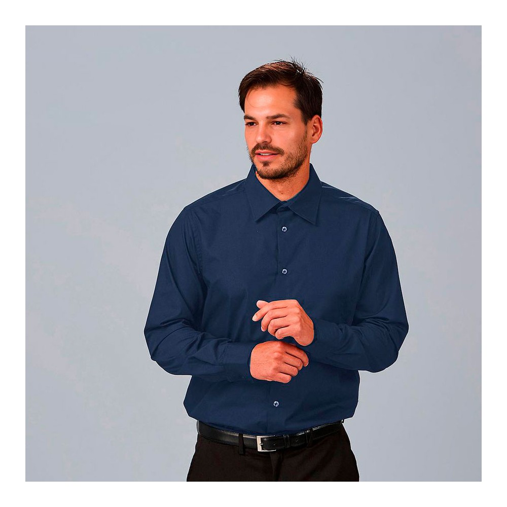 Camisa de trabajo para hombre slim fit Garys 260033 marino