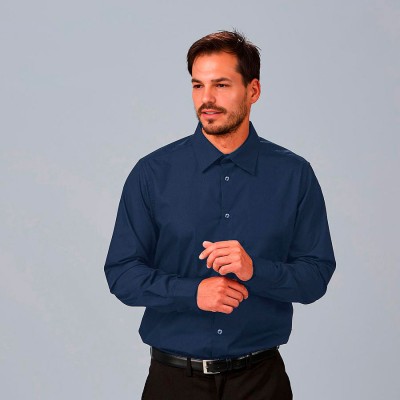 Camisa de trabajo para hombre slim fit Garys 260033 marino