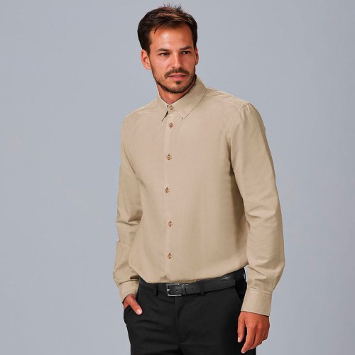 Camisa de trabajo para hombre slim fit Garys 260033 arena