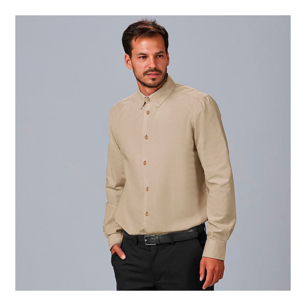 Camisa de trabajo para hombre slim fit Garys 260033 arena