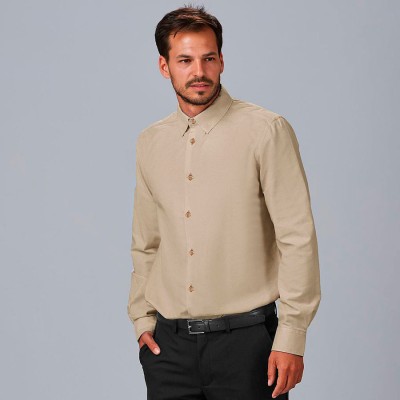 Camisa de trabajo para hombre slim fit Garys 260033 arena