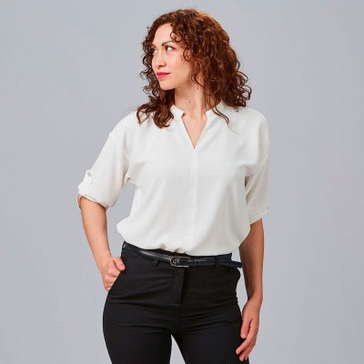 Camisa trabajo mujer manga regulable Garys 240005 blanco