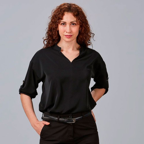 Camisa trabajo mujer manga regulable Garys 240005 negro