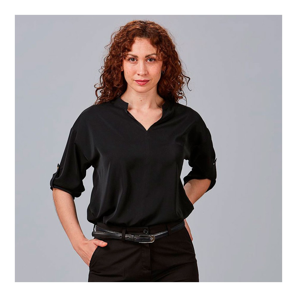 Camisa trabajo mujer manga regulable Garys 240005 negro