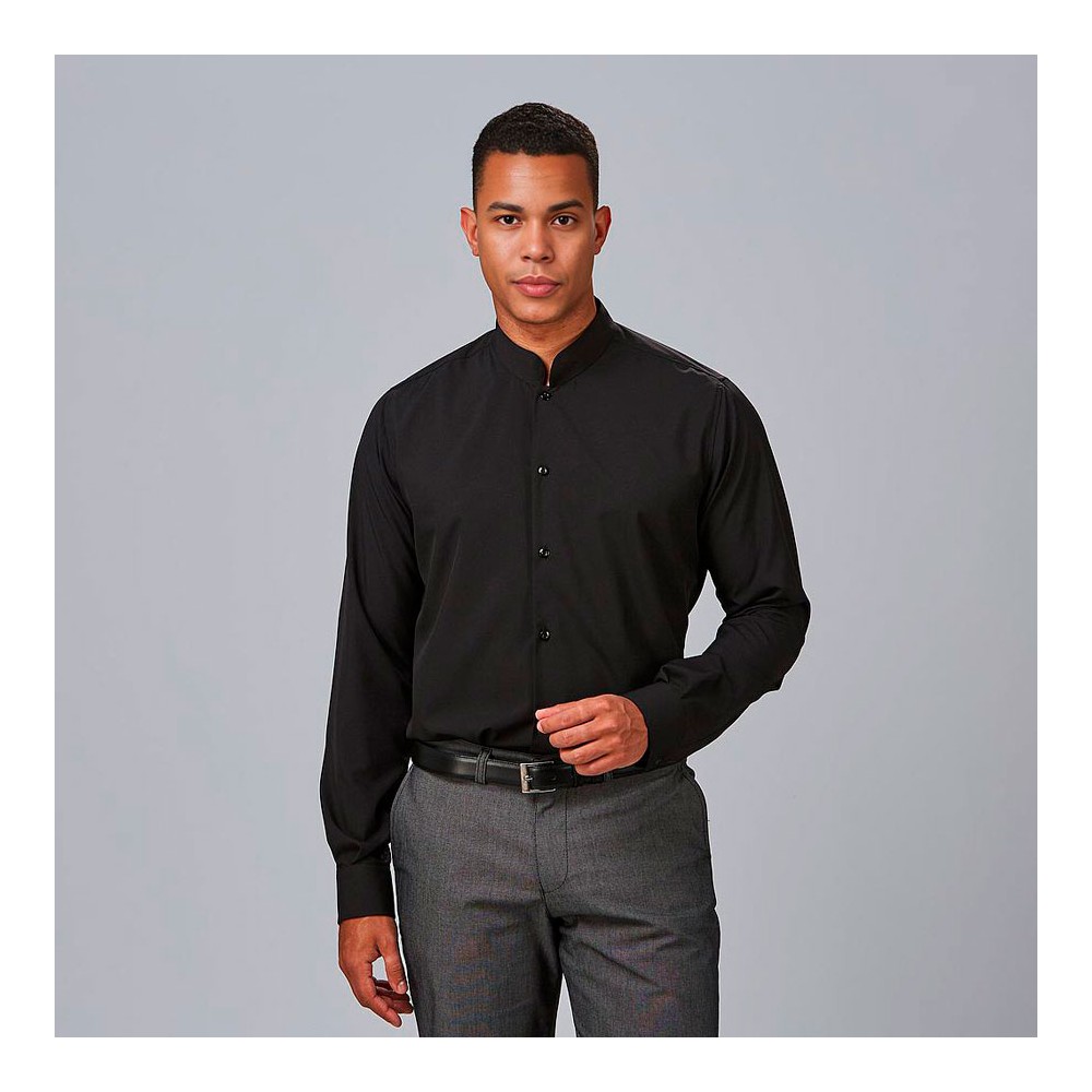 Camisa de trabajo hombre cuelo mao Garys 260019 negro