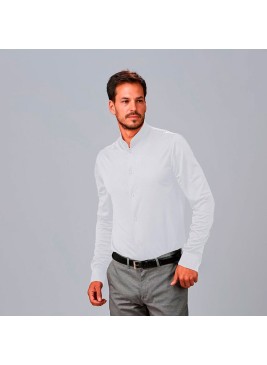 Camisa trabajo hombre cuello mao interlock Garys 260018 blanco