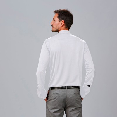 Camisa trabajo hombre cuello mao interlock Garys 260018 blanco