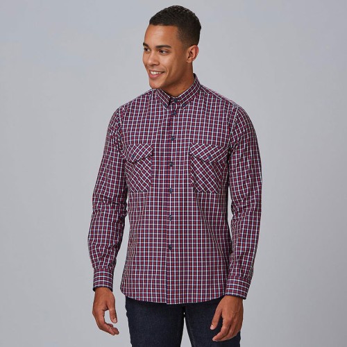Camisa de trabajo hombre cuadros rojo Garys 260025