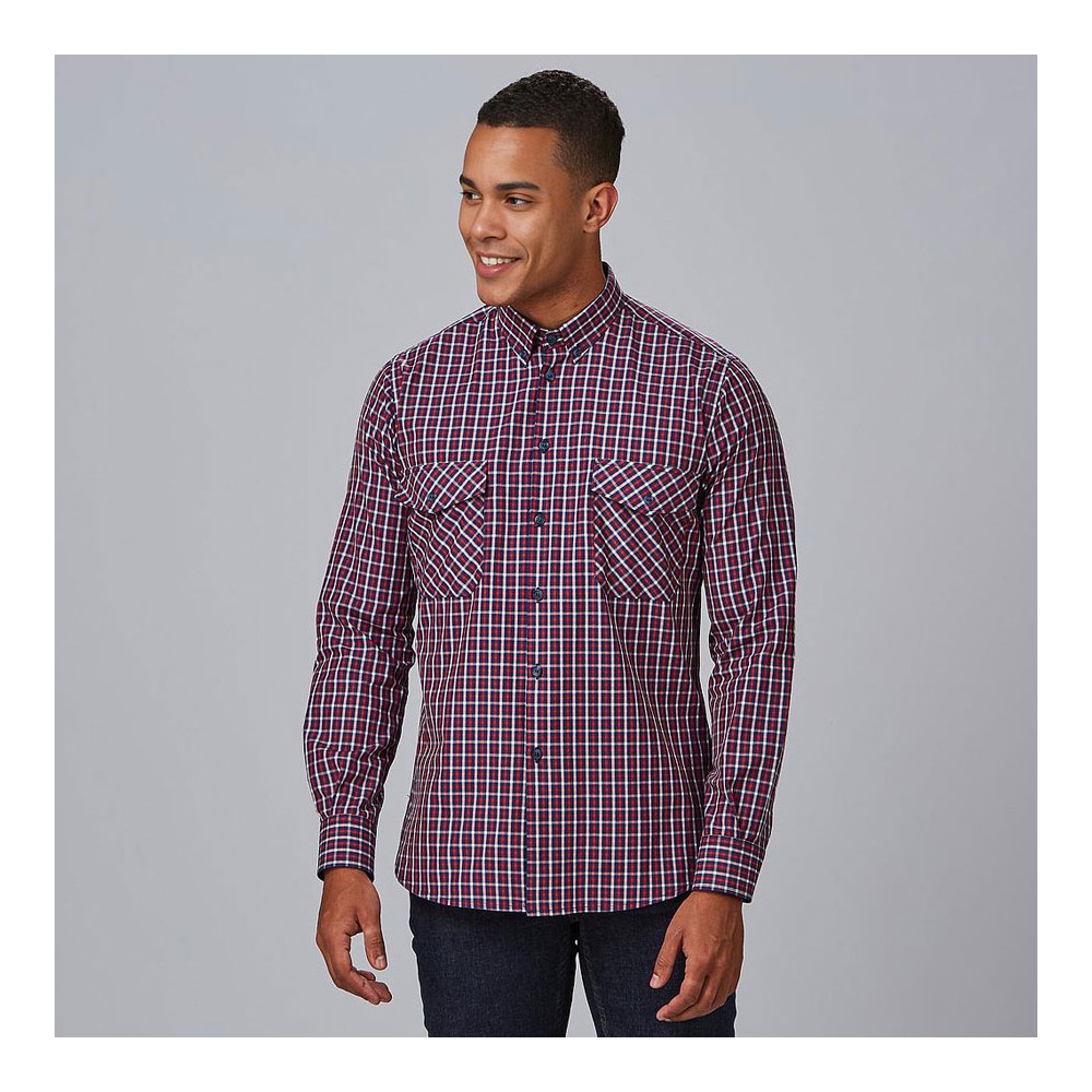 Camisa de trabajo hombre cuadros rojo Garys 260025