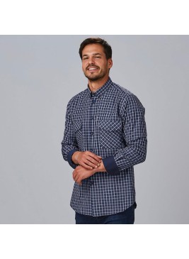 Camisa de trabajo hombre cuadros marino Garys 260025
