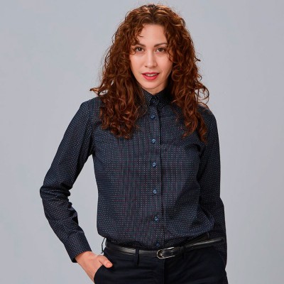 Camisa de trabajo de mujer con puntos marinos