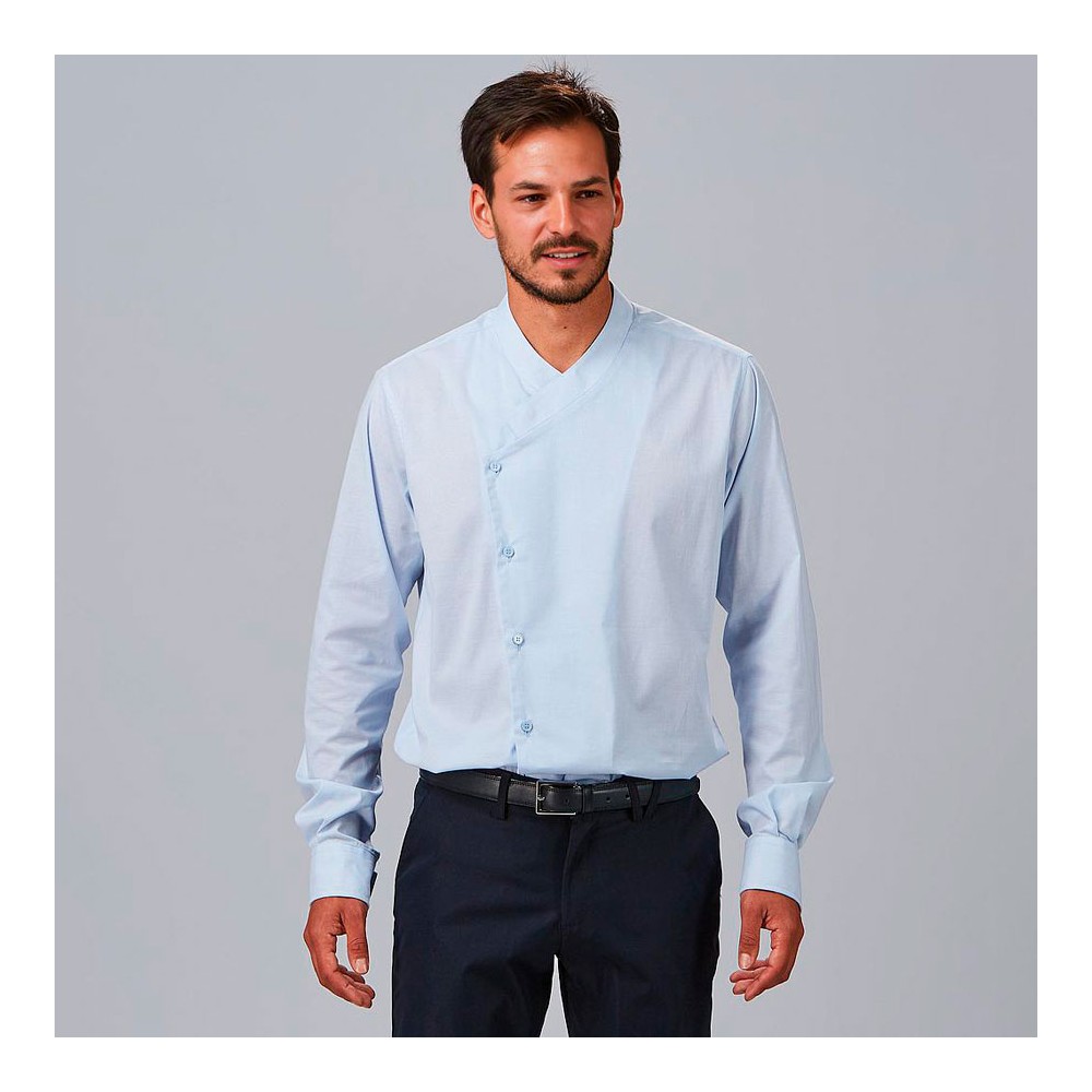 Camisa de cocinero cuello mao marcello Garys 260015 Celeste