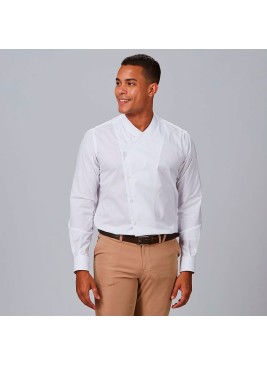 Camisa de cocinero cuello mao marcello Garys 260015 blanco
