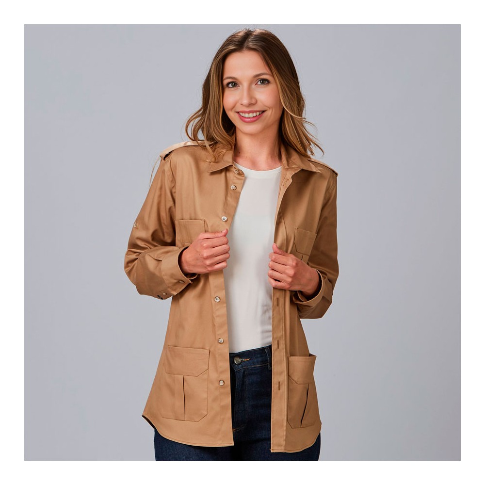Camisa de peluqueria unisex Garys 600054 camel