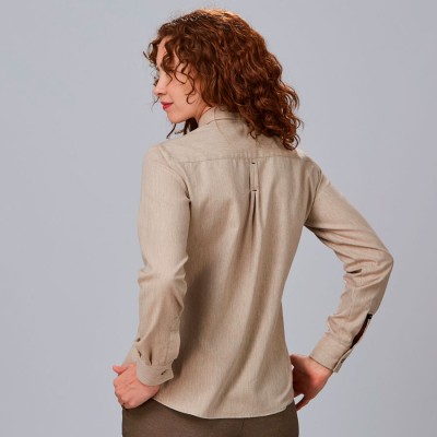 Camisa de trabajo para mujer suave y entallada  grazia Garys 240021 arena