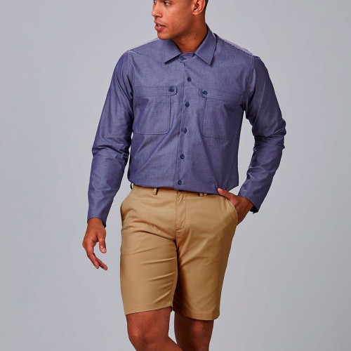Bermuda de camarero tipo chino para hombre Garys 700055 Camel