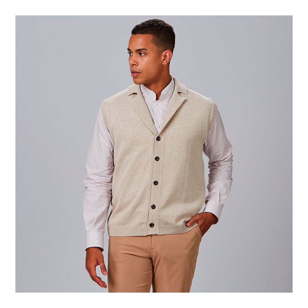 Chaleco laboral de punto de hombre Garys 120004 Beige