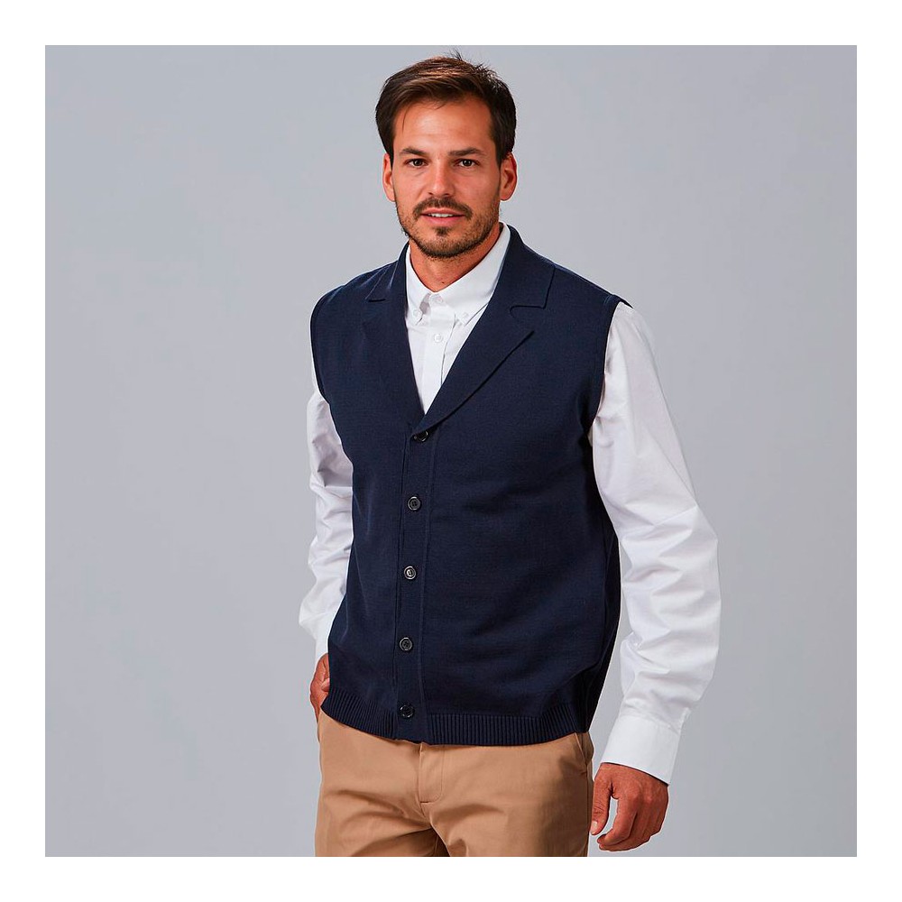 Chaleco laboral de punto de hombre Garys 120004 Marino