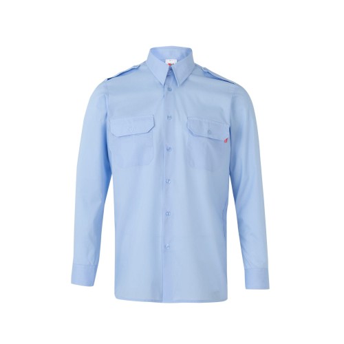 Camisa de trabajo con galonera Velilla 530 Celeste