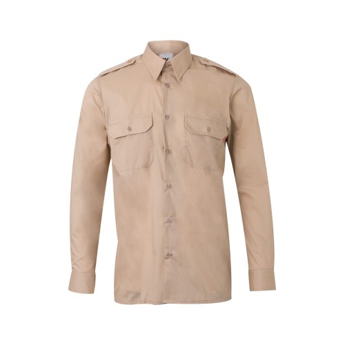 Camisa de trabajo con galonera Velilla 530 Beige