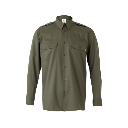 Camisa de trabajo con galonera Velilla 530 Verde caza