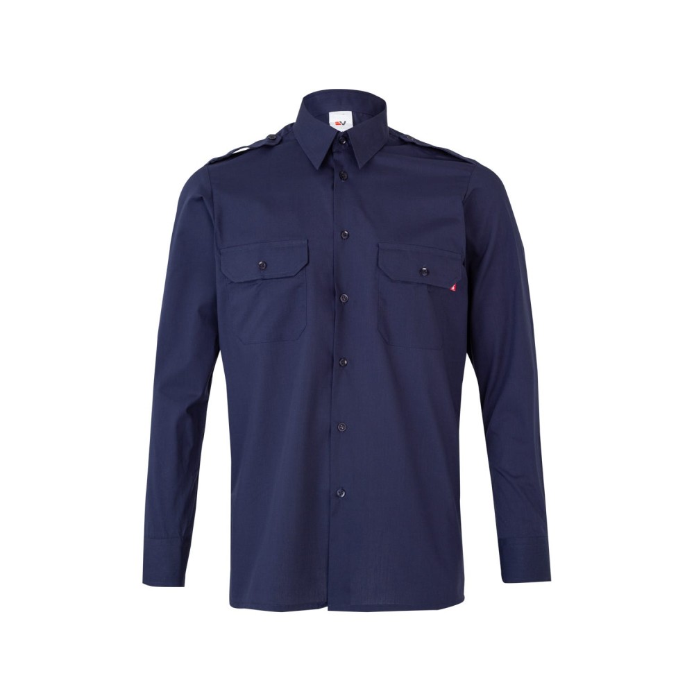 Camisa de trabajo con galonera Velilla 530 Marino