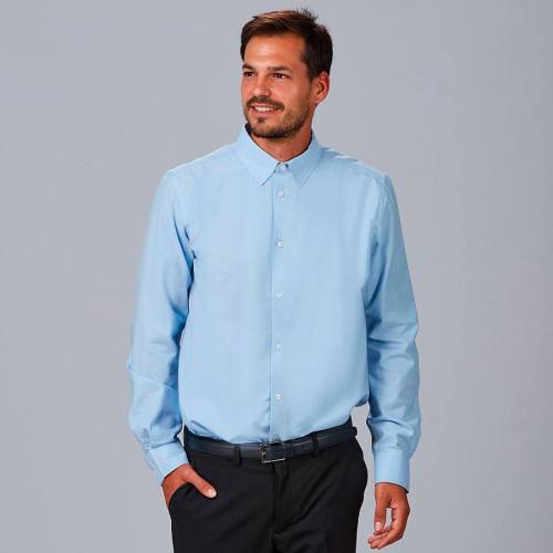 Camisa laboral hombre elástica Garys 260004 celeste