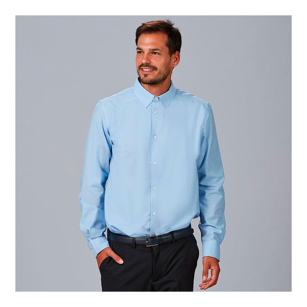 Camisa laboral hombre elástica Garys 260004 celeste