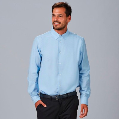Camisa laboral hombre elástica Garys 260004 celeste