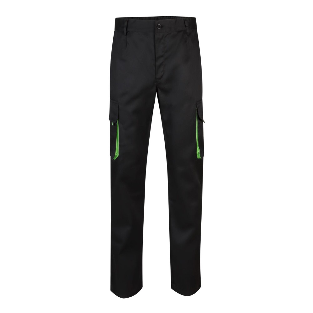 Pantalón de trabajo Bicolor Velilla 103004 Negro-verde lima