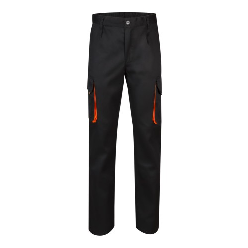 Pantalón de trabajo Bicolor Velilla 103004 Negro-Naranja