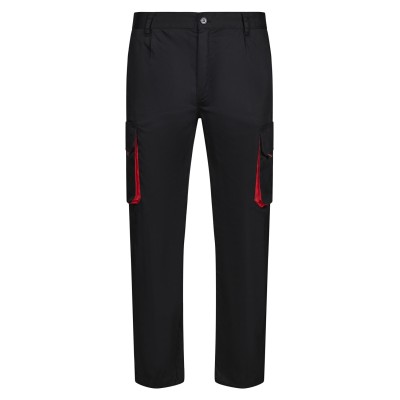 Pantalón de trabajo Bicolor Velilla 103004 Negro-Rojo