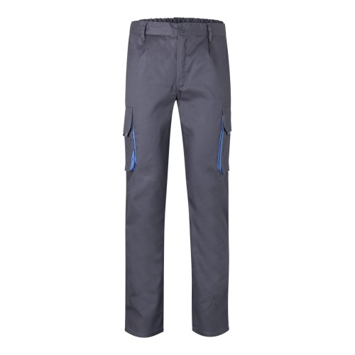 Pantalón de trabajo Bicolor Velilla 103004 Gris-Celeste