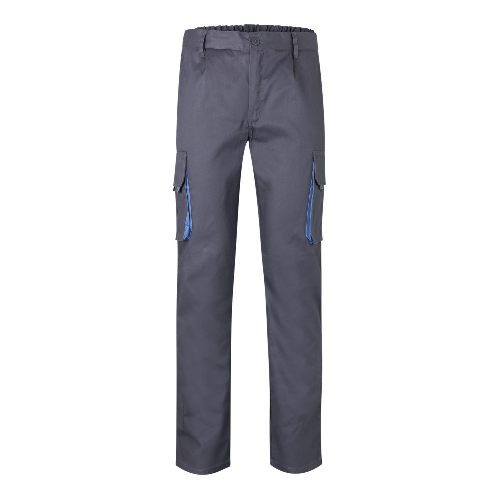 Pantalón de trabajo Bicolor Velilla 103004 Gris-Celeste