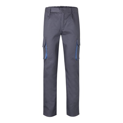 Pantalón de trabajo Bicolor Velilla 103004 Gris-Celeste