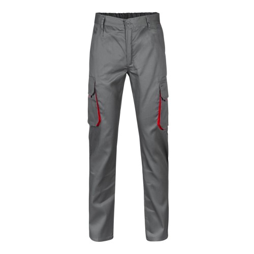Pantalón de trabajo Bicolor Velilla 103004 Gris-Rojo