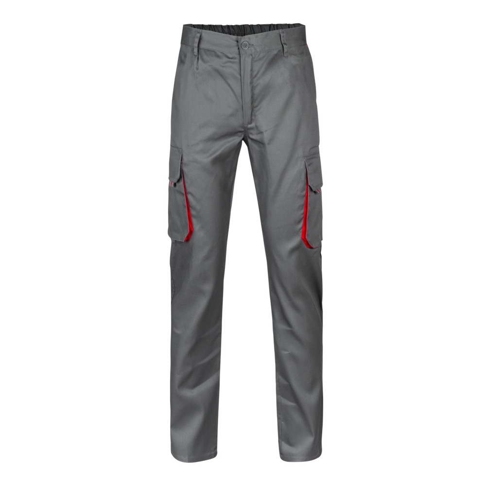 Pantalón de trabajo Bicolor Velilla 103004 Gris-Rojo