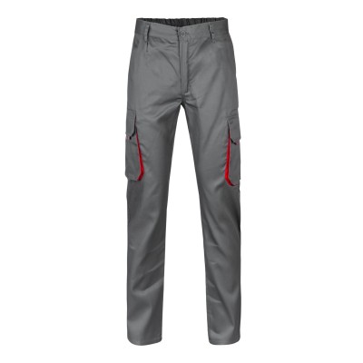Pantalón de trabajo Bicolor Velilla 103004 Gris-Rojo