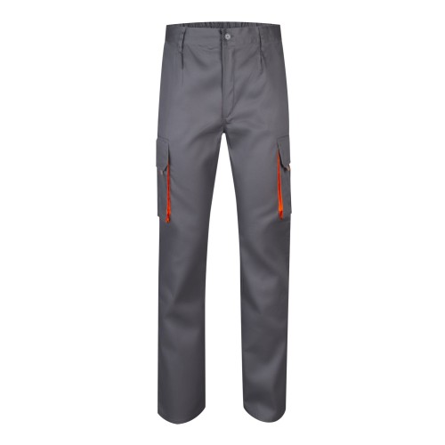 Pantalón de trabajo Bicolor Velilla 103004 Gris-Naranja